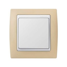 82611-31 Рамка декоративная, 1 пост, Simon 82, кремовый-белый