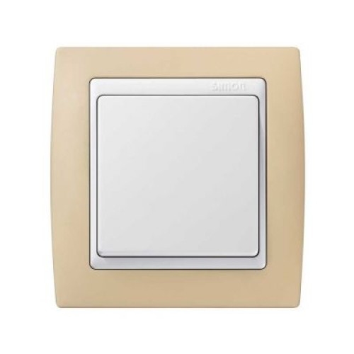 82611-31 Рамка декоративная, 1 пост, Simon 82, кремовый-белый