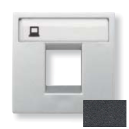 N2218.1 AN Накладка для 1-го суппорта/разъёма типа 2017... и/или 2018..., 2-модульная, серия Zenit, цвет антрацит, ABB