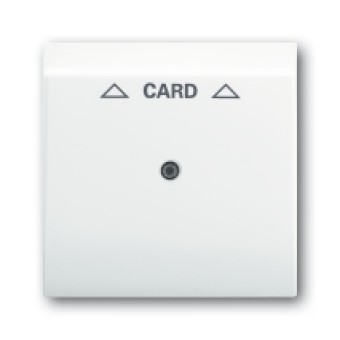 1753-0-6703 (1792-74), Плата центральная (накладка) для механизма карточного выключателя 2025 U, серия impuls, цвет альпийский белый, ABB