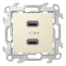 2411096-031 Зарядное устройство розетка 2хUSB, сл кость Simon 24 2411096-031 Зарядное устройство розетка 2хUSB, сл кость Simon 24