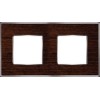 FD01312WCB Рамка Vintage Wood Wenge / Bright chrome 2-постовая Fede