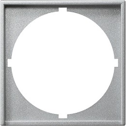 028126 Накладка с вырезом для приборов с панелью 50*50 мм DIN 49 075 Алюминий Gira