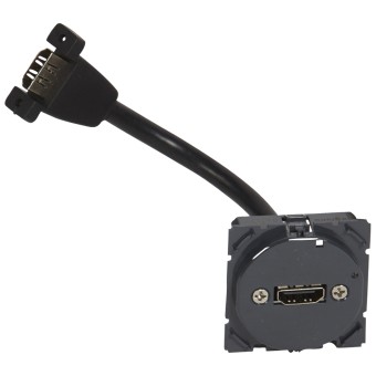 067377 Розетка аудио/видео HDMI тип A с кабелем для подключения - Программа Celiane Legrand
