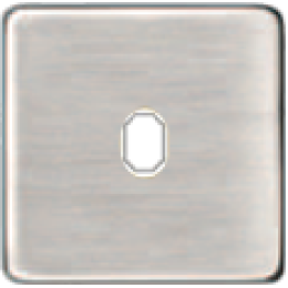 FD04320AS-A Латунная накладка под 1 тумблер , цвет Antic Silver+beige FEDE