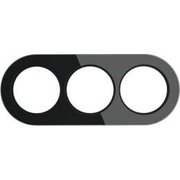 WL21-frame-03 Рамка на 3 поста (Черный) Favorit Runda Werkel a044906