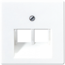 A569-2BFPLUAWW Крышка для сдвоенной розетки UAE, термопласт, бел. Jung A серия