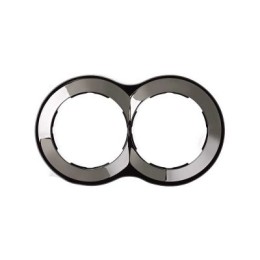 88620-35 Рамка декоративная, 2 поста, круг в круге, Simon 88, воронёная сталь