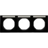 10132235 Рамка с полем для надписей R.3 Черный с блеском 3-постовая Berker