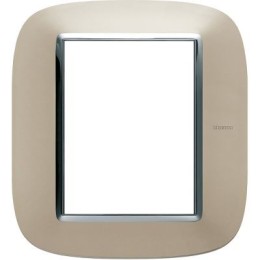 HB4826TC Рамка Axolute Овал Светлый титан 3+3 модуля Bticino