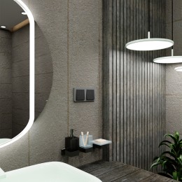 W1110004 Выключатель одноклавишный (графит рифленый) Antik Werkel a050755