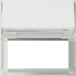 068066 Плата с крышкой с полем для надписи Белый Gira TX44