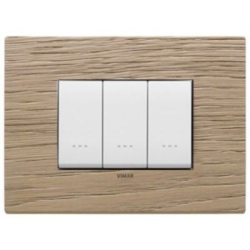 22653.31 Рамка Eikon EXE Дуб 3-модульная Vimar