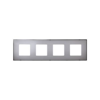 2700647-112 Накладка декоративная на рамку базовую, 4 поста, Simon 27 Play, Color, прозрачный серый