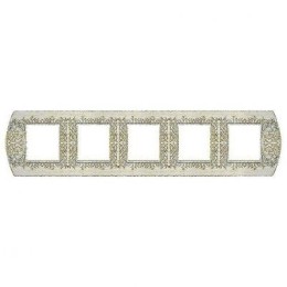 FD01425BD Рамка Sanremo white decape 5-постовая гор/верт. Fede