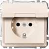 MTN2310-4044 Механизм розетки SCHUKO с крышкой, бежевый Merten