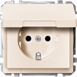 MTN2310-4044 Механизм розетки SCHUKO с крышкой, бежевый Merten