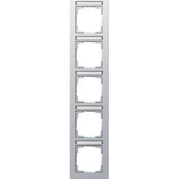 111525 Рамка E2 Алюминий 5-постовая вертикальная Gira