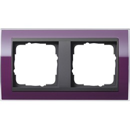 0212758 Рамка Event Clear Фиолетовый / Черный 2-постовая Gira