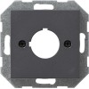 027228 Накладка с опорной пластиной для крепления командных и сообщающих устройств 22,5 мм Антрацит Gira