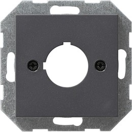 027228 Накладка с опорной пластиной для крепления командных и сообщающих устройств 22,5 мм Антрацит Gira
