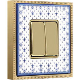 FD01471AZOB Рамка Belle Epoque Porcelain Голубой / Золото 1-постовая Fede