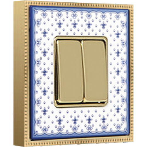 FD01471AZOB Рамка Belle Epoque Porcelain Голубой / Золото 1-постовая Fede