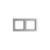 10126084 Рамка Q.1 Алюминий с эффектом бархата 2-постовая Berker