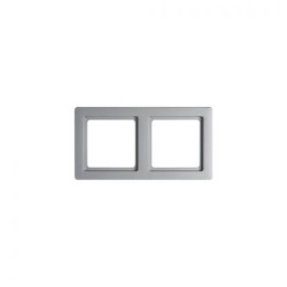 10126084 Рамка Q.1 Алюминий с эффектом бархата 2-постовая Berker