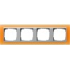 021453 Рамка Event Оранжевый / Алюминий 4-постовая Gira