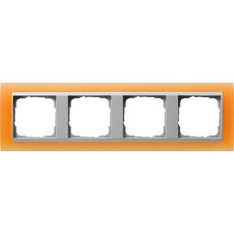 021453 Рамка Event Оранжевый / Алюминий 4-постовая Gira