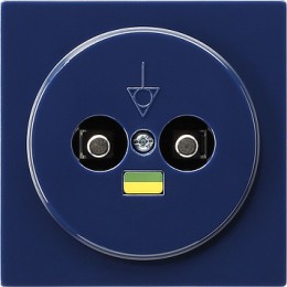 040546 Розетка выравнивания потенциалов, двухместная Синий Gira S-color