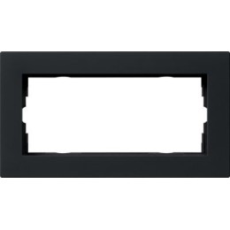1002095 Рамка установочная для монтажа заподлицо E2 Черный матовый 2-постовая Gira