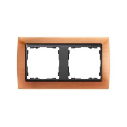 82824-36 Рамка декоративная, 2 поста, Simon 82, античная медь-графит