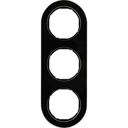 10132016 Рамка R.Classic Черный, стекло 3-постовая Berker