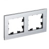 ATN312102 Рамка двойная Schneider Electric Atlasdesign Nature, серебро металл