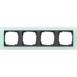 021485 Рамка Event Салатовый / Черный 4-постовая Gira
