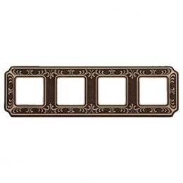 FD01354PB Рамка Siena Bright Patina 4-постовая Fede