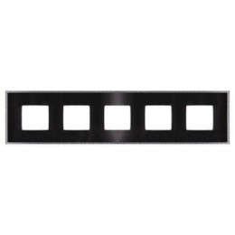 FD01435GRCB Рамка Belle Epoque Metal Graphite / Bright chrome 5-постовая гор/верт. Fede