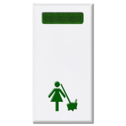 N2180.5 BL Светосигнализатор с LED лампой, Уборка номера, 1-модульный, серия Zenit, цвет альпийский белый, ABB