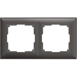 WL14-Frame-02 Рамка на 2 поста (серо-коричневый) Fiore Werkel a038867
