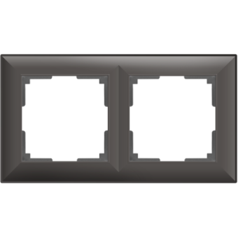 WL14-Frame-02 Рамка на 2 поста (серо-коричневый) Fiore Werkel a038867