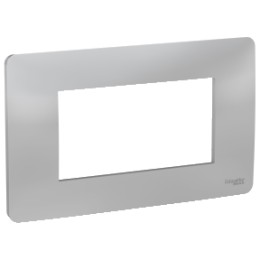 NU210430 Рамка Unica Modular Алюминий 4-модульная-постовая Schneider Electric