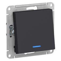 ATN001063 Atlasdesign 1-кл Переключатель с подсветкой, сх.6а, 10АХ, механизам, Карбон Schneider Electric