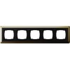 0215632 Рамка Classix Латунь / Черный 5-постовая Gira