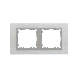 82927-34 Рамка декоративная, 2 поста, Simon 82 Nature, Металл, матовая сталь-алюминий