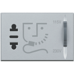 HC4177 Axolute Розетка для бритв с изолированным трансформатором Bticino