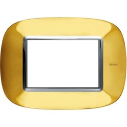 HB4803OR Рамка Axolute Овал Золото 3 модуля Bticino