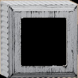 FD01501AB Рамка для накладного монтажа Roma Античное серебро / Черный 1-постовая Fede