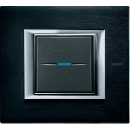 HA4802XS Рамка Axolute Квадрат Антрацит 2-модульная Bticino